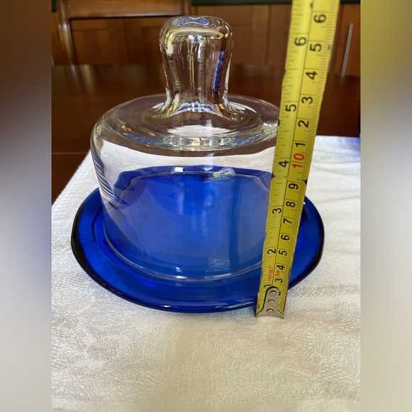 Cobalt blue glass 4 Pc breakfast serving set - Picture 6 of 14